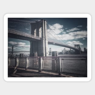 Two Bridges, Manhattan, New York City Sticker